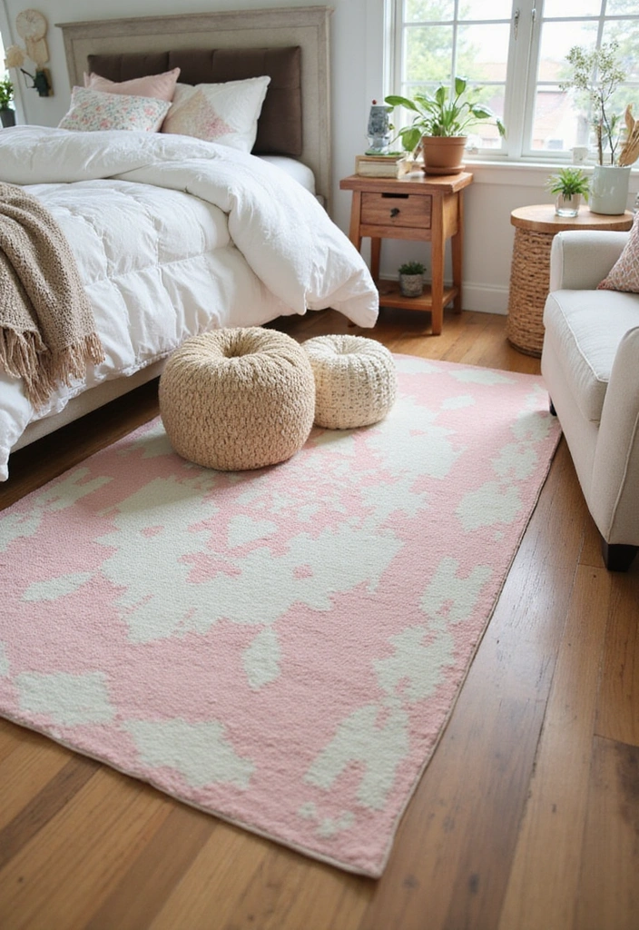 12 Budget-Friendly Pastel Bedroom Accessories That'll Elevate Your Decor Game! - 4. Pastel Rugs
