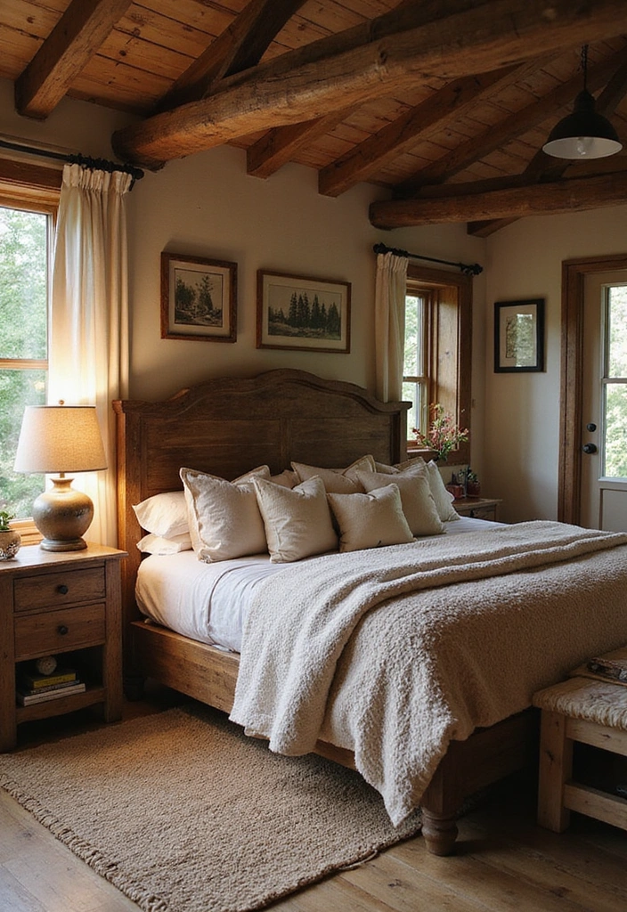 12 Cozy Bedroom Decor Vision Boards That'll Make You Feel Right at Home! - 12. Rustic Retreat