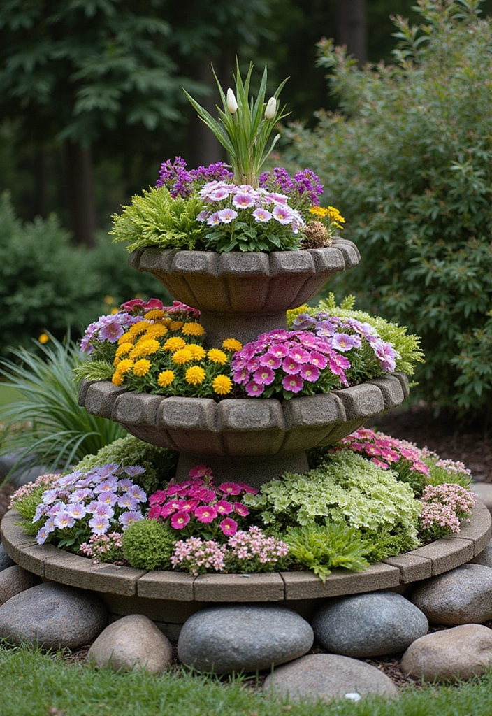 12 DIY Flower Beds You Can Create This Weekend (Your Garden Will Thank You!) - 4. Tiered Flower Bed