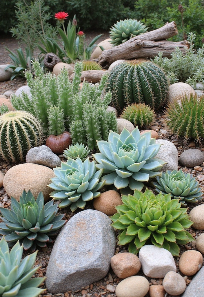 12 DIY Flower Beds You Can Create This Weekend (Your Garden Will Thank You!) - 7. Succulent and Cactus Bed