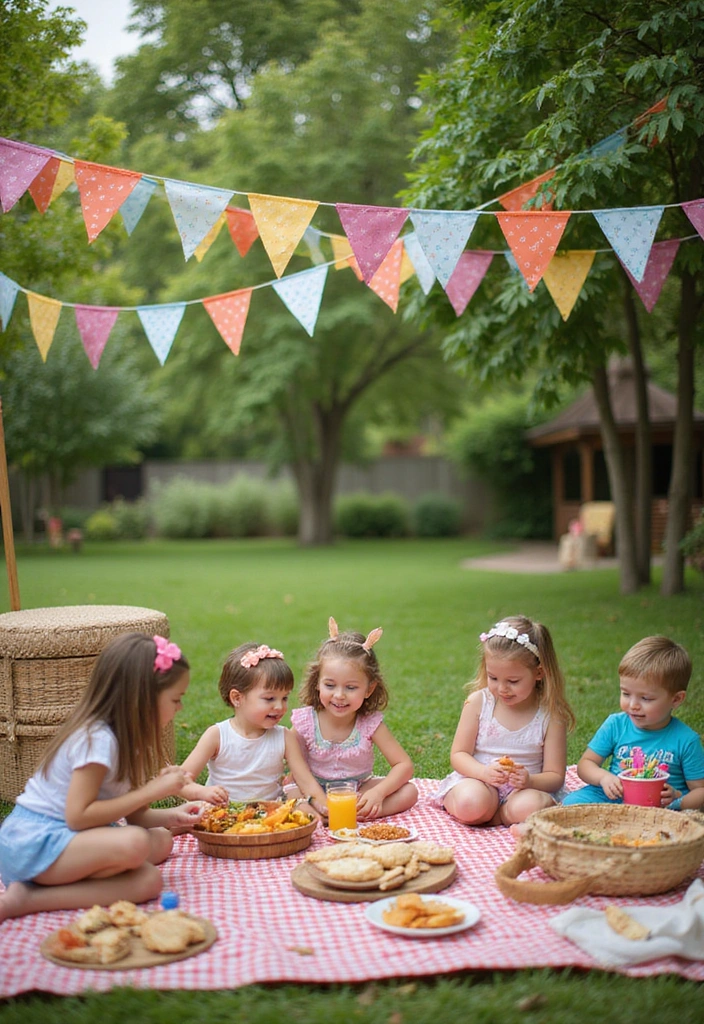 12 Enchanting Kids Summer Play Area Ideas That Will Spark Imagination! - 11. Themed Picnic Area