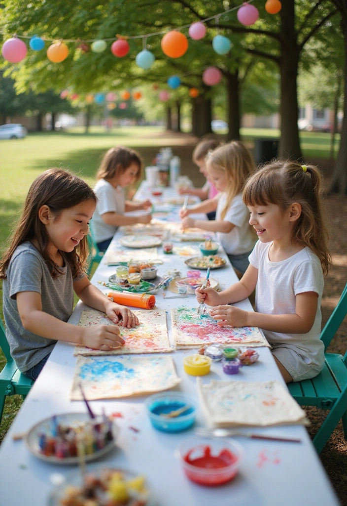 12 Enchanting Kids Summer Play Area Ideas That Will Spark Imagination! - 3. Art and Craft Station