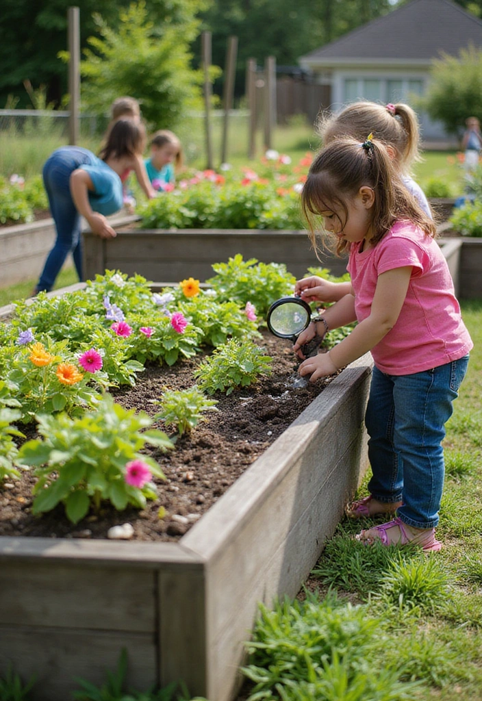 12 Enchanting Kids Summer Play Area Ideas That Will Spark Imagination! - 7. Garden Exploration Zone