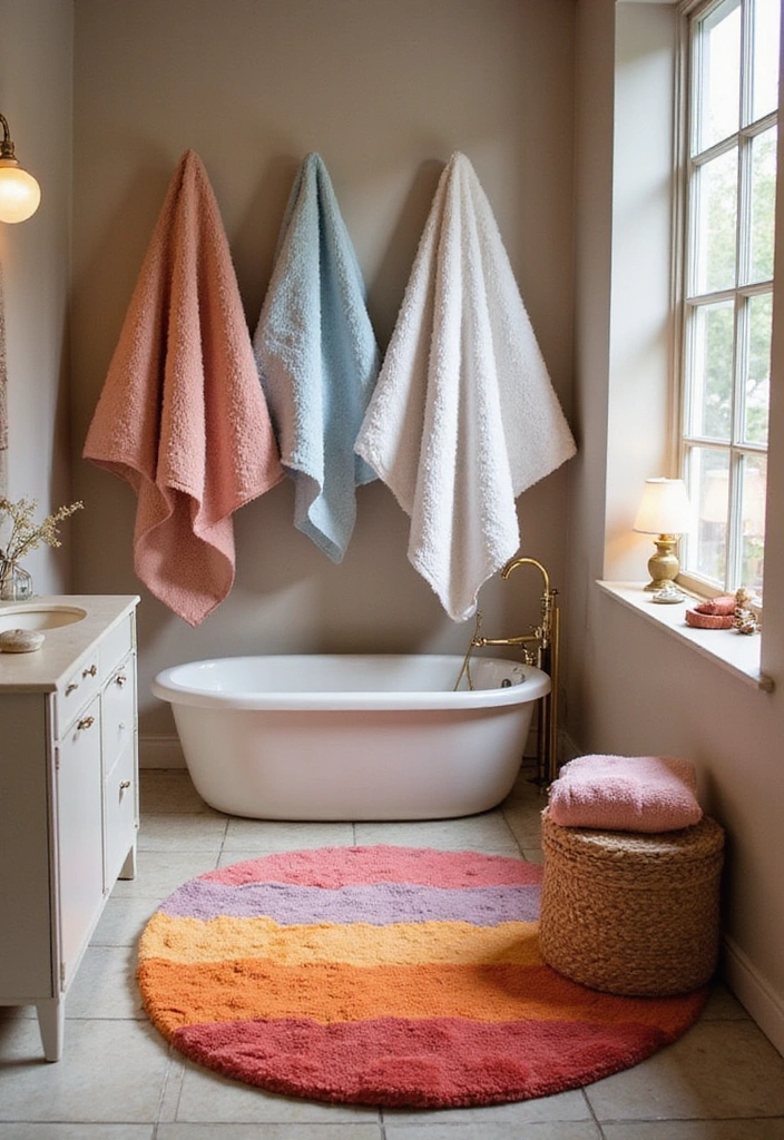 12 Essential Bathroom Furnishings That'll Elevate Your Space (You’ll Love #3!) - 4. Plush Towels and Rugs