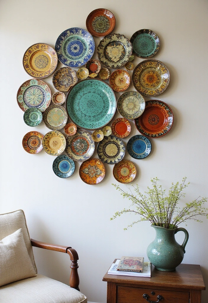 12 Stunning Ways to Showcase Your Tiffany Plates That Will Leave Everyone in Awe! - 3. Plate Wall Art for a Bold Statement