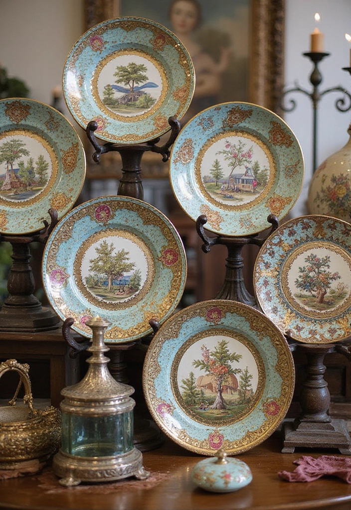 12 Stunning Ways to Showcase Your Tiffany Plates That Will Leave Everyone in Awe! - 6. Use Display Stands for Elevated Elegance