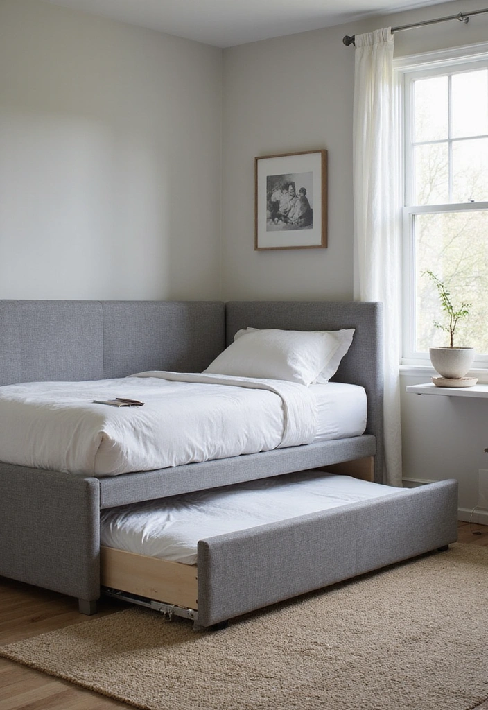 12 Trendy Gray Bedroom Furniture Pieces You Didn't Know You Needed (Check Out #3!) - 7. Gray Trundle Bed