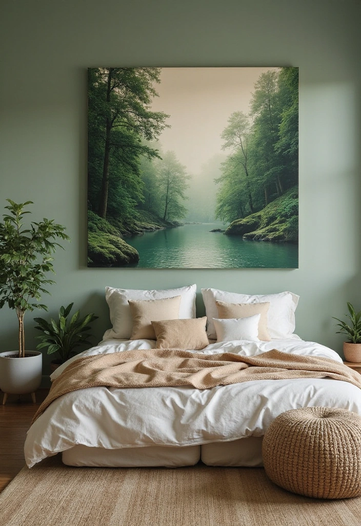 13 Bedroom Wall Art Ideas That'll Make Your Space Feel Like a Cozy Retreat! - 12. Nature-Inspired Wall Art