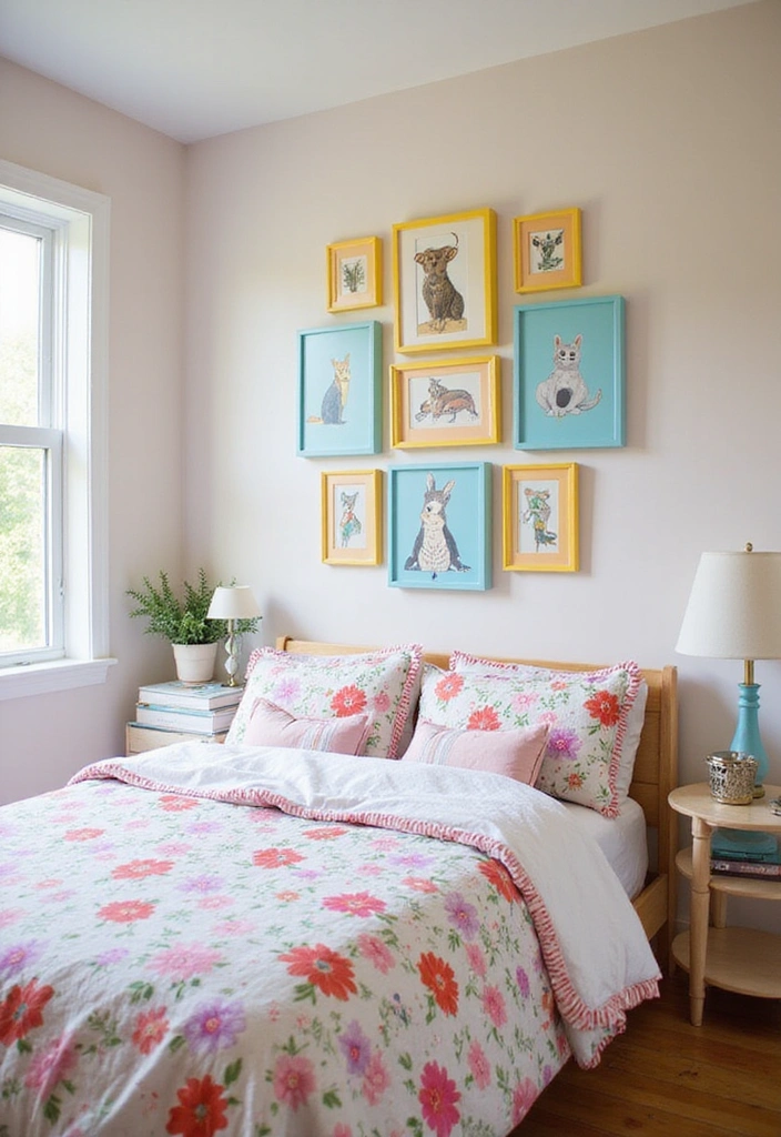 13 Bedroom Wall Art Ideas That'll Make Your Space Feel Like a Cozy Retreat! - 5. Whimsical Animal Prints