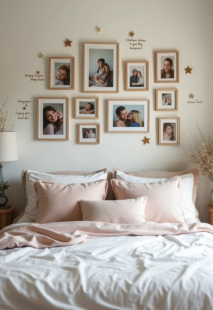 13 Bedroom Wall Art Ideas That'll Make Your Space Feel Like a Cozy Retreat! - 7. Personalized Photo Walls