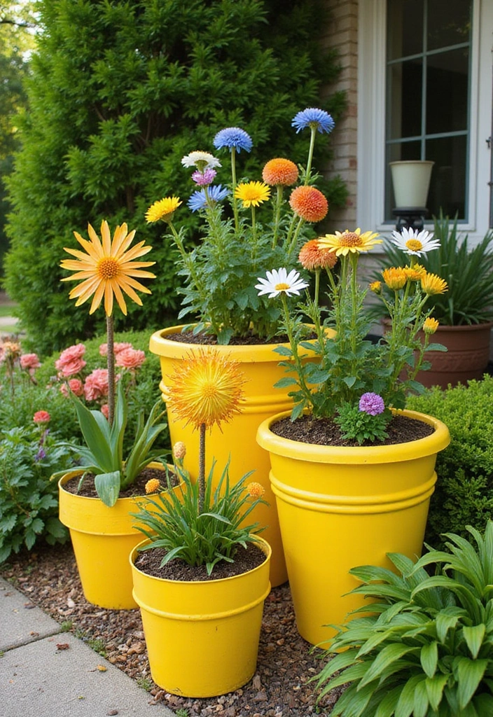 13 Easy DIY Yellow Decor Ideas That'll Make You Say, 'Why Didn't I Think of That?' - 13. DIY Yellow Garden Decor