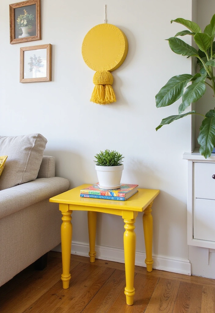 13 Easy DIY Yellow Decor Ideas That'll Make You Say, 'Why Didn't I Think of That?' - 4. Bright Yellow Accents in Furniture