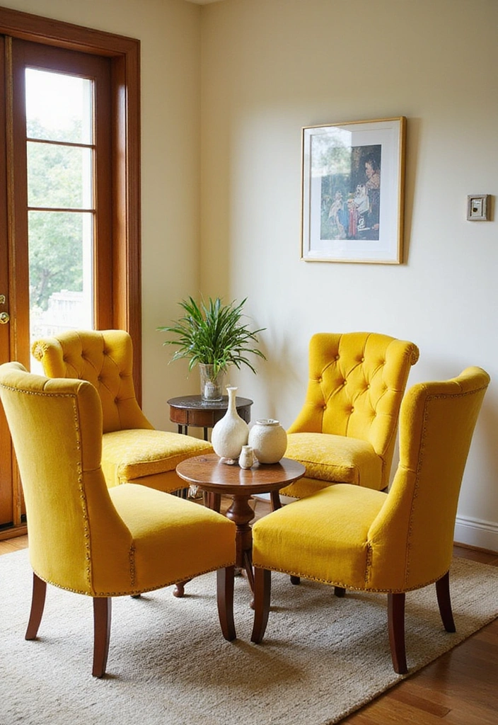 13 Easy DIY Yellow Decor Ideas That'll Make You Say, 'Why Didn't I Think of That?' - 7. Upcycled Yellow Chairs