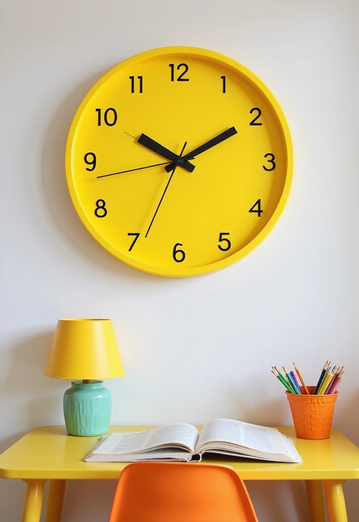 13 Easy DIY Yellow Decor Ideas That'll Make You Say, 'Why Didn't I Think of That?' - 8. Yellow Wall Clock