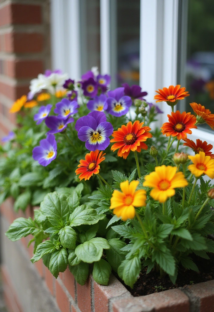 14 Colorful Window Box Flower Combinations That Will Brighten Your Day (Don't Miss #9!) - 12. Edible Flowers
