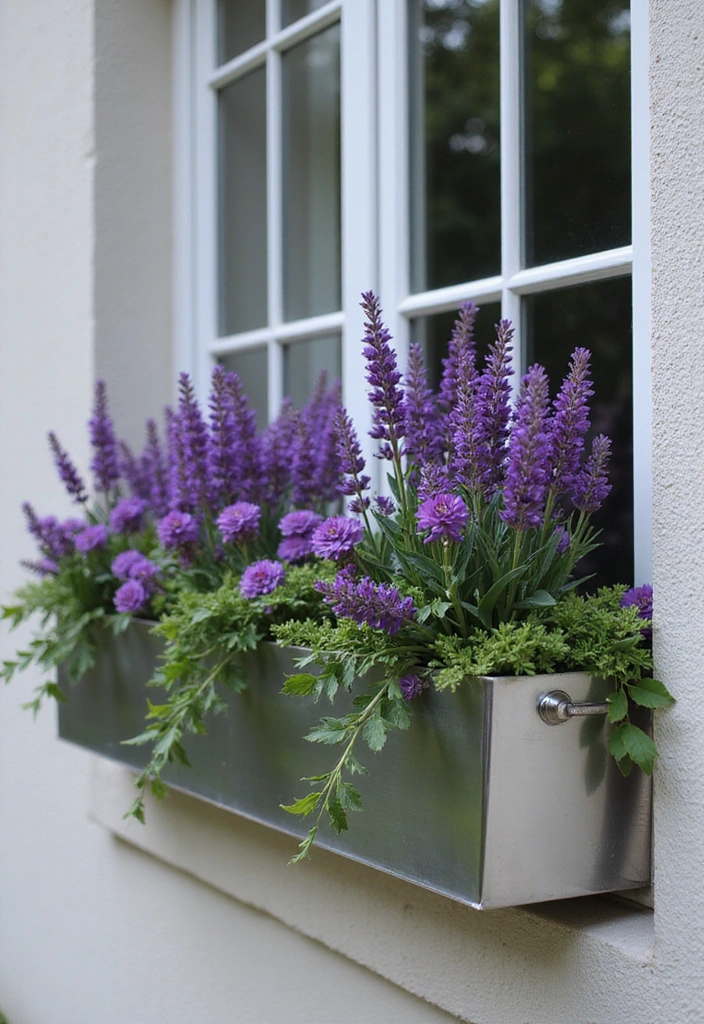 14 Colorful Window Box Flower Combinations That Will Brighten Your Day (Don't Miss #9!) - 6. Monochrome Magic