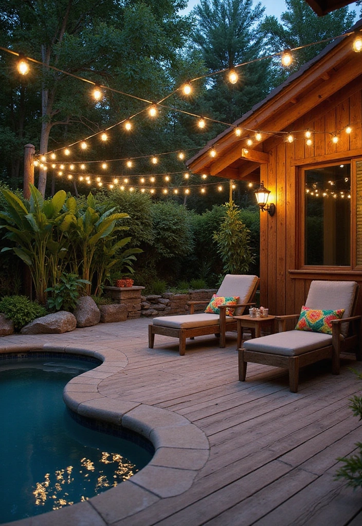 14 Gorgeous Pool Deck Designs That Will Turn Your Small Pool into a Relaxation Hub! - 1. Cozy Wooden Retreat