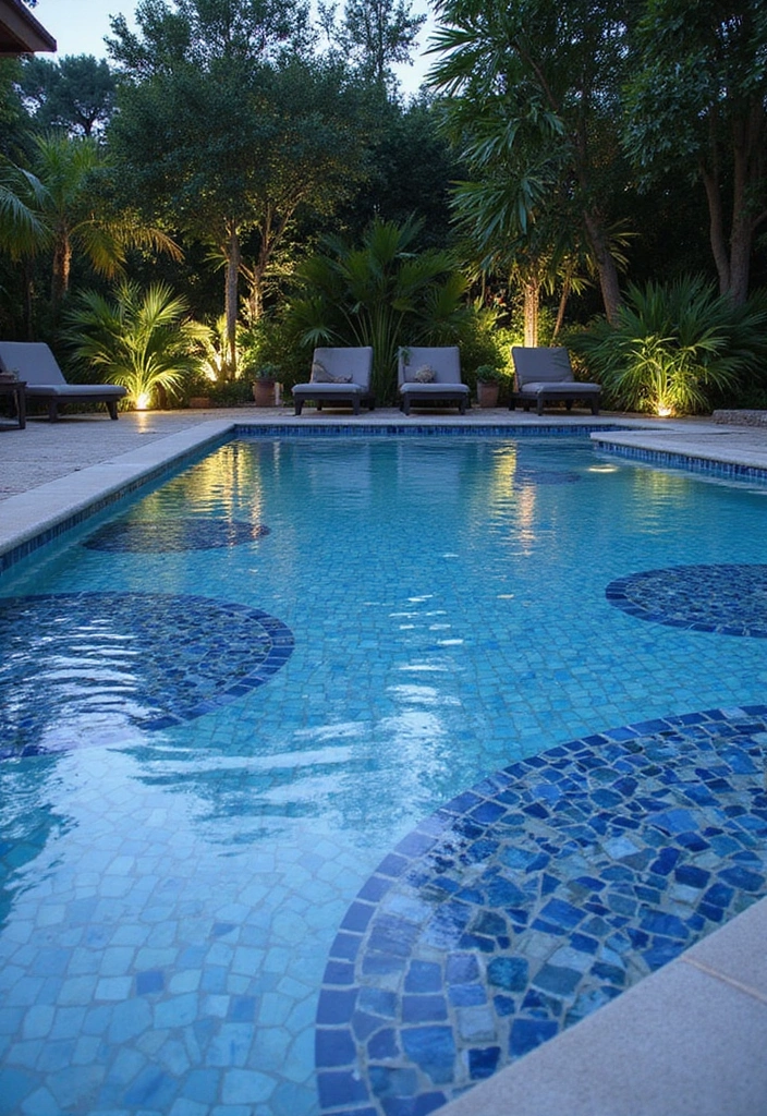 14 Gorgeous Pool Deck Designs That Will Turn Your Small Pool into a Relaxation Hub! - 2. Elegant Tile Oasis