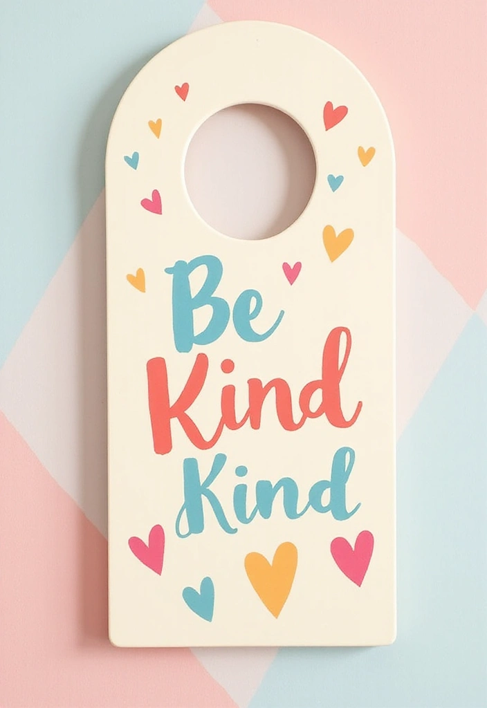 14 Motivational Door Hangers That Will Inspire Your Students Daily (You’ll Love #3!) - 10. 'Be Kind' Door Hanger