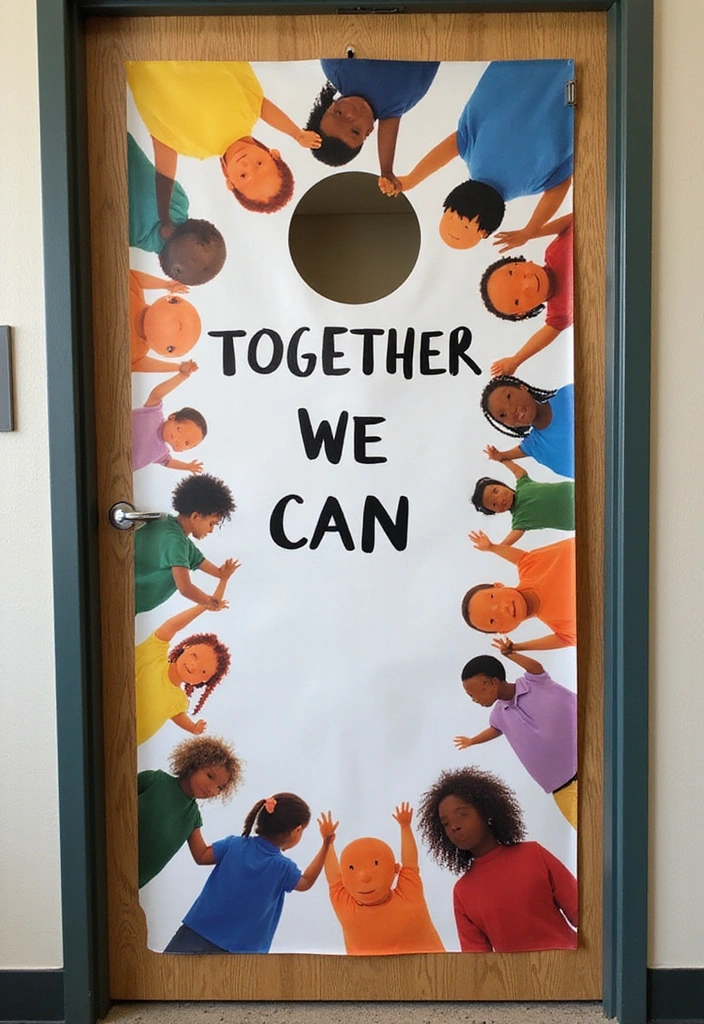 14 Motivational Door Hangers That Will Inspire Your Students Daily (You’ll Love #3!) - 13. 'Together We Can' Door Hanger