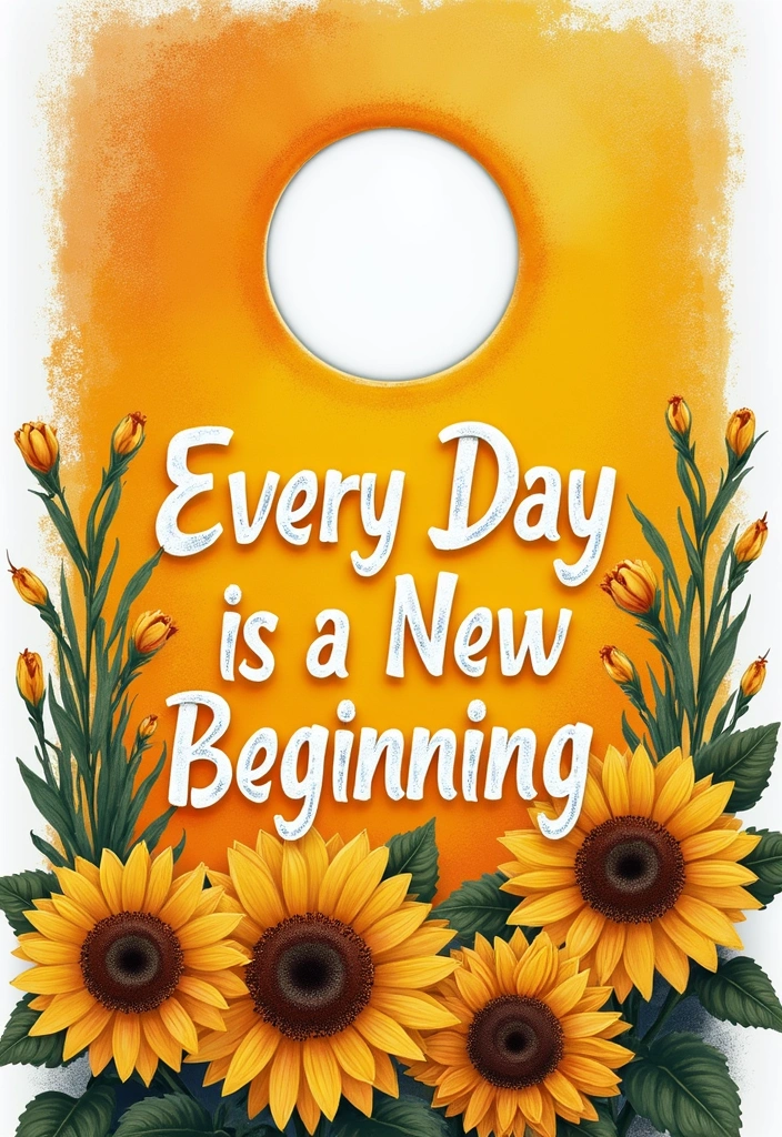 14 Motivational Door Hangers That Will Inspire Your Students Daily (You’ll Love #3!) - 5. 'Every Day is a New Beginning' Door Hanger