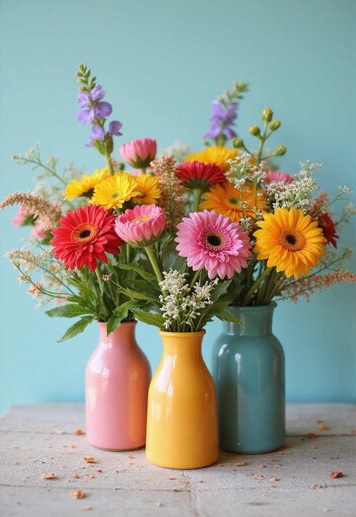 14 Seasonal Centerpiece Ideas That Will Make Your Home A Holiday Wonderland (You’ll Love #6!) - 9. Cheerful Color Block Centerpiece