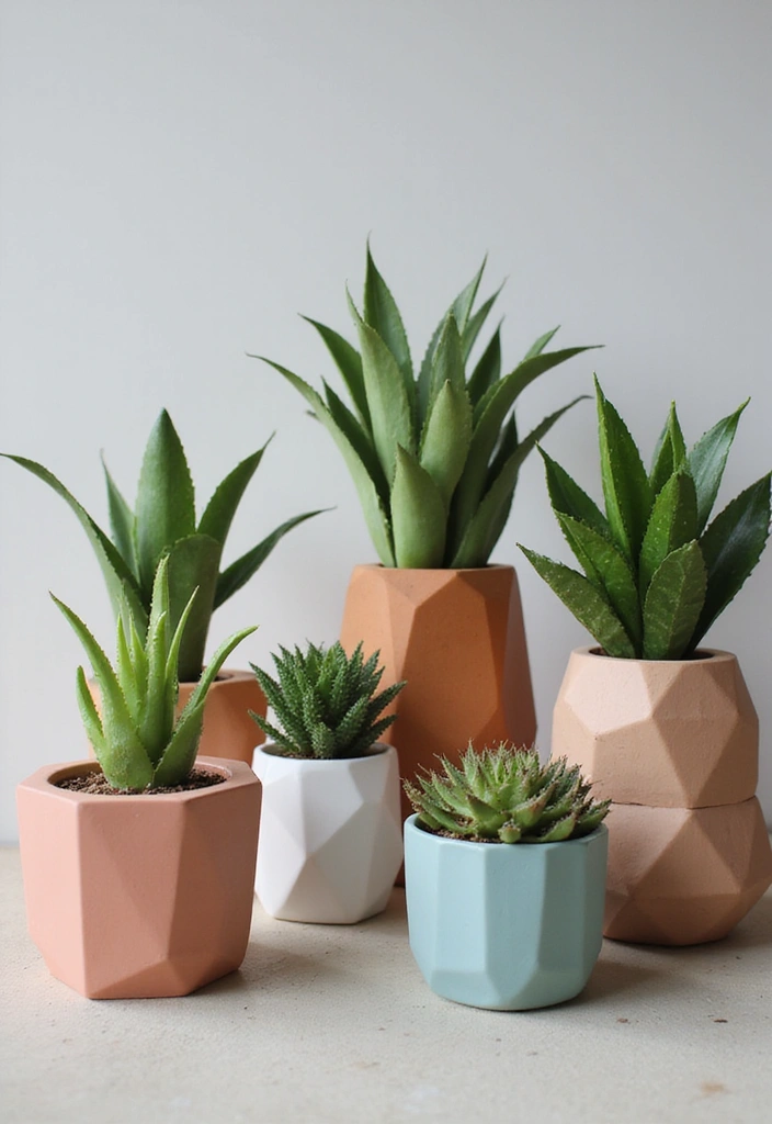 14 Vintage Flower Pot Designs That Will Bring Timeless Charm to Your Home! - 13. Unique Geometric Designs