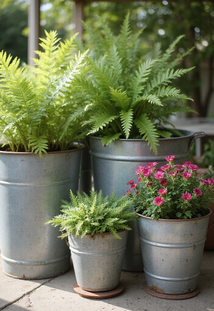 14 Vintage Flower Pot Designs That Will Bring Timeless Charm to Your Home! - 3. Vintage Metal Accents