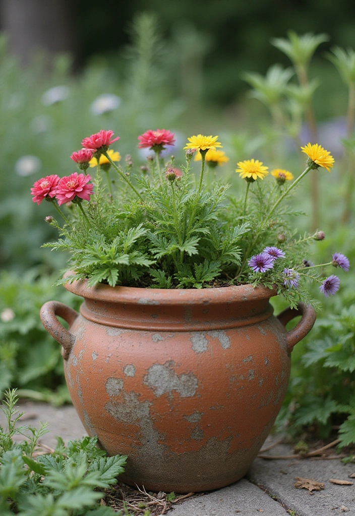 14 Vintage Flower Pot Designs That Will Bring Timeless Charm to Your Home! - 5. Charming Vintage Clay Pots