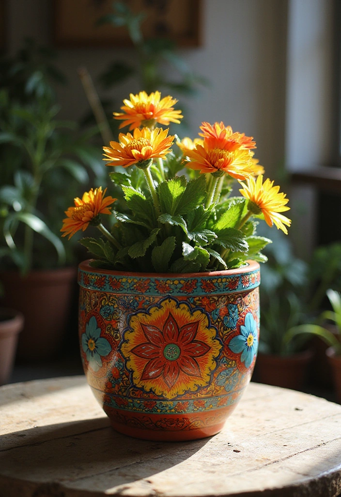14 Vintage Flower Pot Designs That Will Bring Timeless Charm to Your Home! - 9. Artisanal Handmade Pots