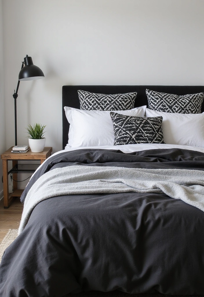 15 Aesthetic Bedding Combos That'll Transform Your Bedroom Into a Dreamy Retreat! - 4. Minimalist Monochrome