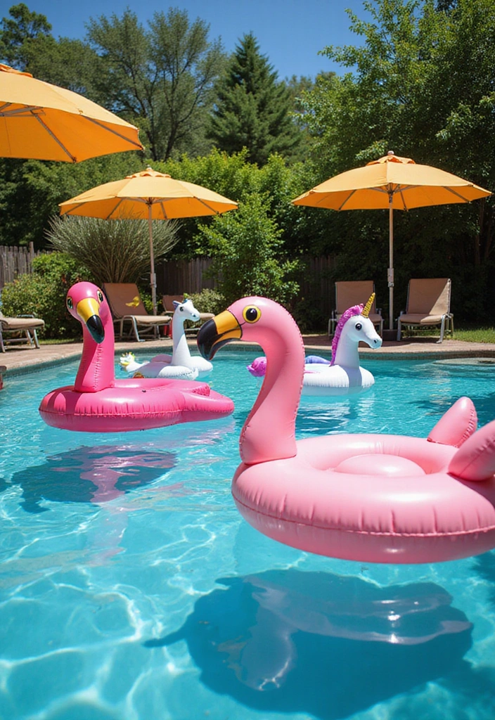 15 Creative Pool Decor Hacks That'll Make Your Neighbors Jealous! - 1. Colorful Pool Floats