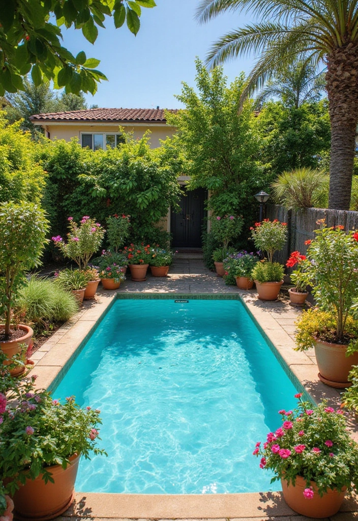 15 Creative Pool Decor Hacks That'll Make Your Neighbors Jealous! - 10. Potted Plants and Flowers