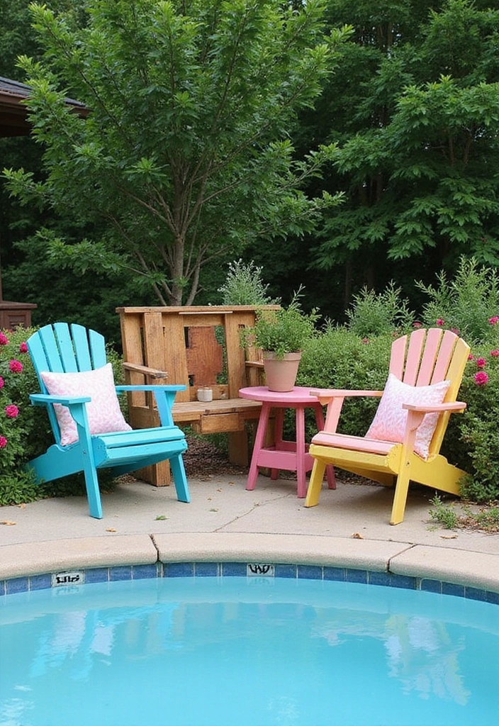 15 Creative Pool Decor Hacks That'll Make Your Neighbors Jealous! - 14. Repurposed Furniture