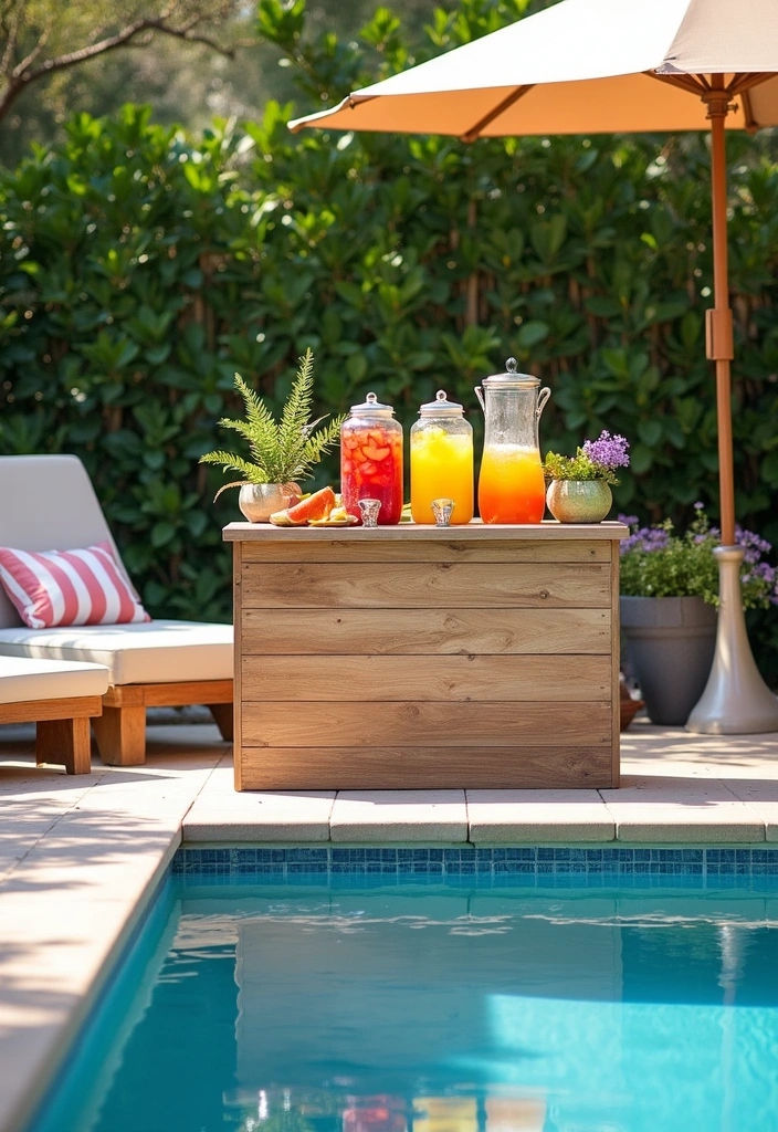 15 Creative Pool Decor Hacks That'll Make Your Neighbors Jealous! - 3. DIY Poolside Bar