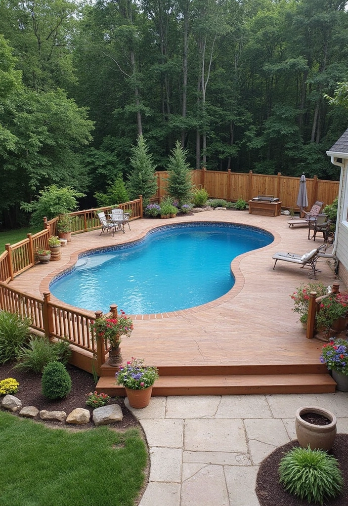 15 Creative Pool Decor Hacks That'll Make Your Neighbors Jealous! - 5. Custom Pool Decking
