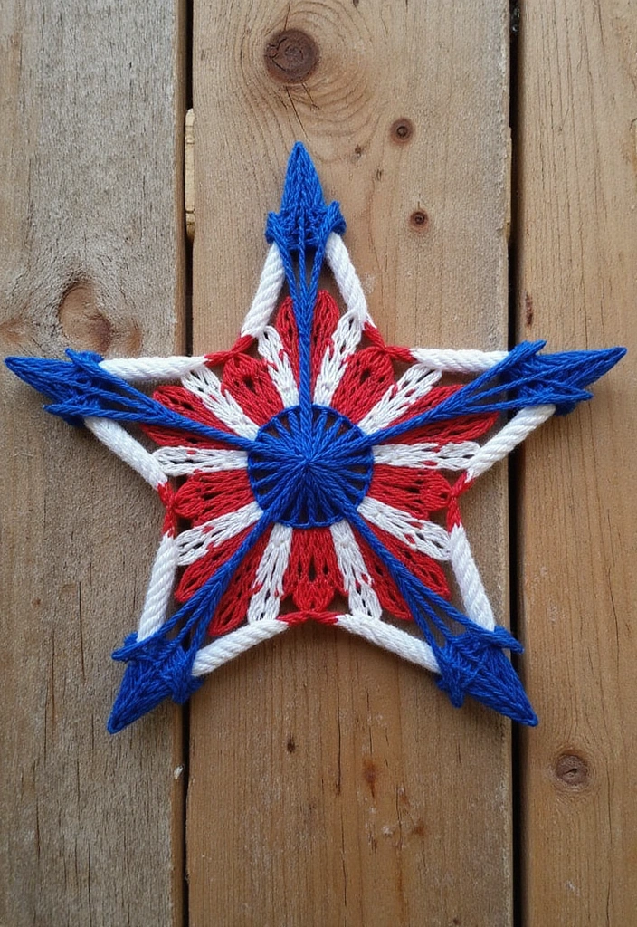 15 DIY Patriotic Crafts That’ll Transform Your Home into a Red, White, and Blue Wonderland (Check Out #9!) - 11. DIY Patriotic String Art