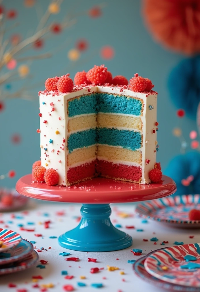 15 DIY Patriotic Crafts That’ll Transform Your Home into a Red, White, and Blue Wonderland (Check Out #9!) - 7. Patriotic Cake Stand