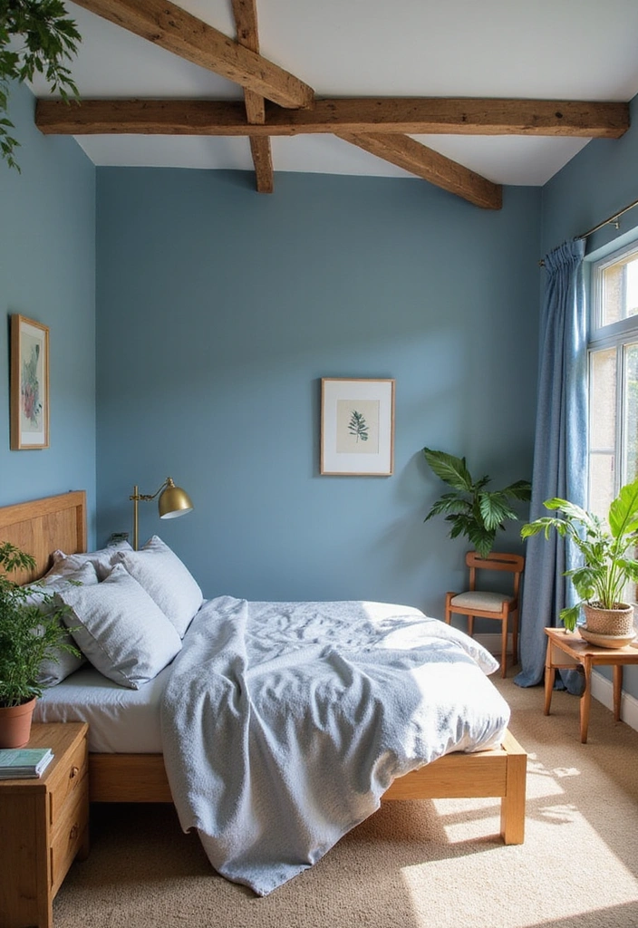 15 Dreamy Blue Bedroom Decor Ideas for a Tranquil Oasis (You’ll Love #9!) - 15. Mix Blue with Earthy Tones