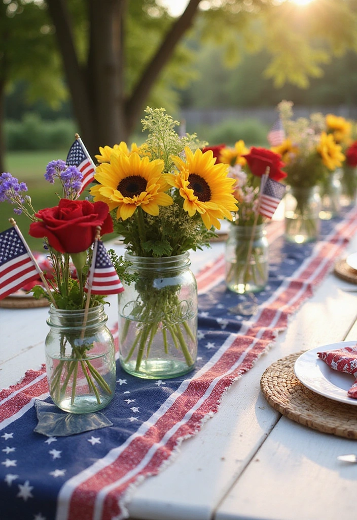 15 Easy 4th of July Decor Ideas That Will Impress Your Guests (And Your Neighbors!) - 2. Festive Table Centerpieces
