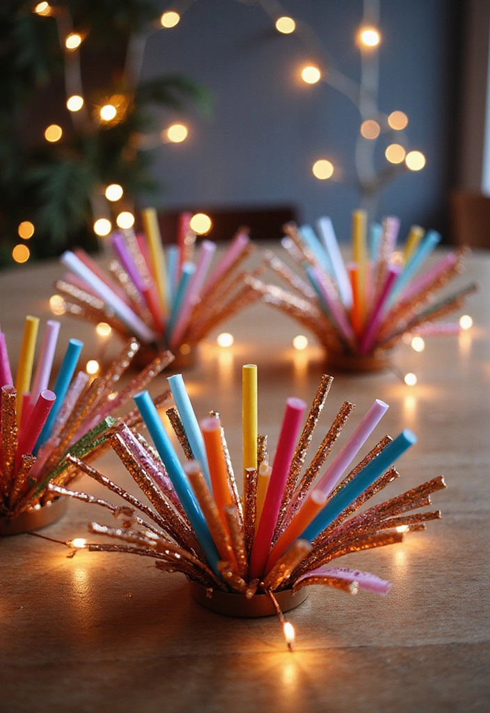 15 Easy 4th of July Decor Ideas That Will Impress Your Guests (And Your Neighbors!) - 5. DIY Firework Decorations