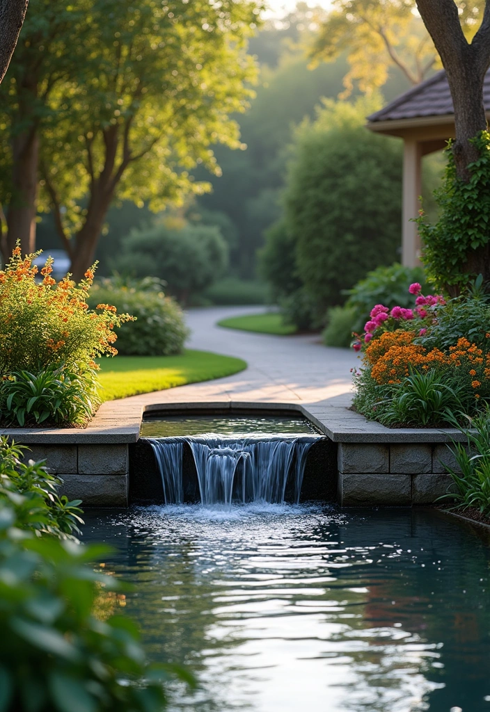 15 Eye-Catching Landscape Designs for Your Driveway (Prepare to Be Inspired by #7!) - 7. Stunning Water Features