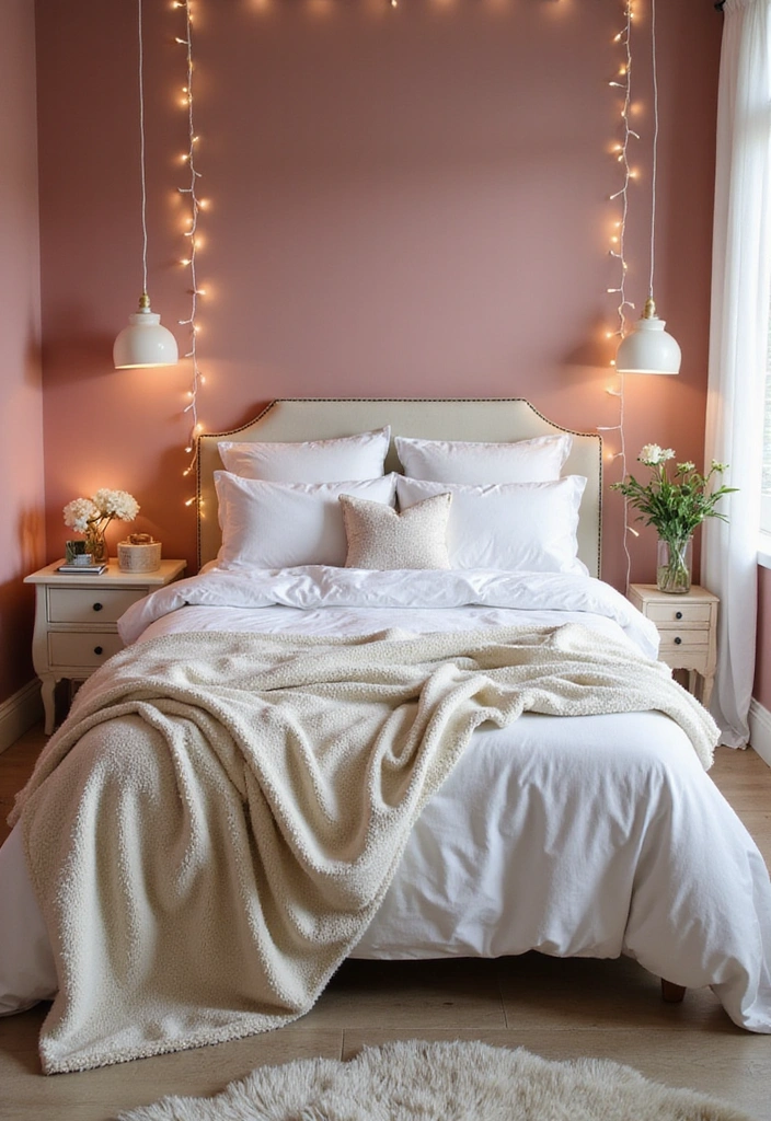 15 Gorgeous Cherry Color Bedroom Decor Inspirations for Every Girl's Dream Space! - 1. Blush Cherry Elegance