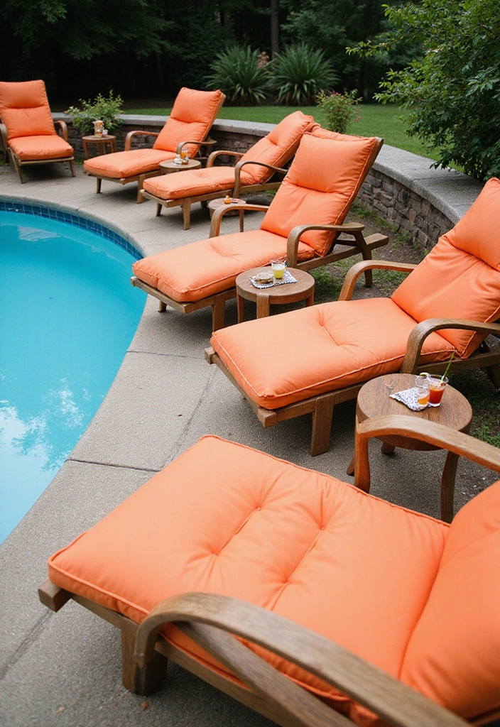 15 Gorgeous Ways to Decorate Your Above Ground Pool Area for Ultimate Relaxation! - 1. Cozy Lounge Chairs