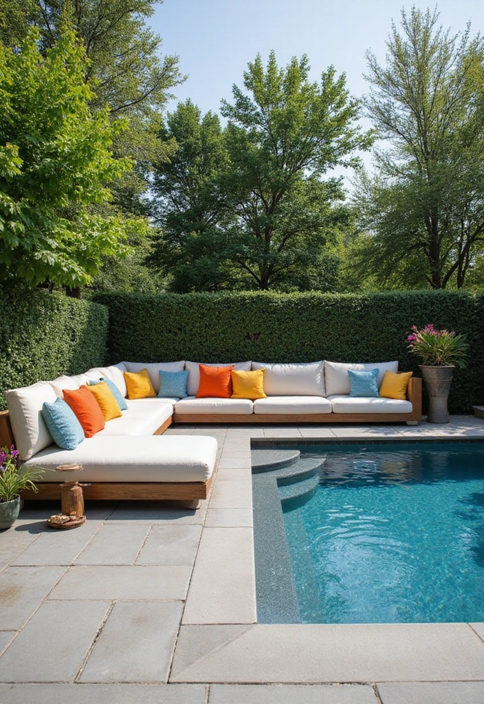 15 Gorgeous Ways to Decorate Your Above Ground Pool Area for Ultimate Relaxation! - 11. Stylish Deck Furniture