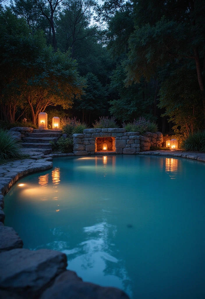 15 Gorgeous Ways to Decorate Your Above Ground Pool Area for Ultimate Relaxation! - 12. Floating Lanterns