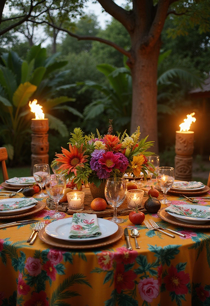 15 Stunning Summer Tablescapes That'll Make Your Guests Say 'Wow!' - 1. Tropical Paradise