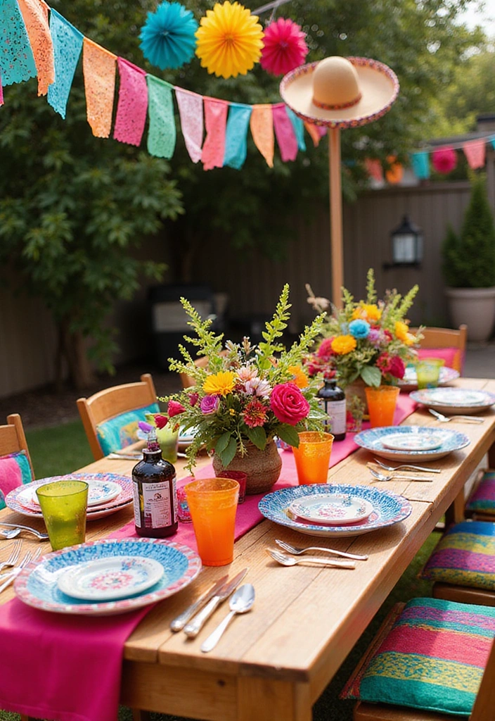 15 Stunning Summer Tablescapes That'll Make Your Guests Say 'Wow!' - 10. Colorful Fiesta