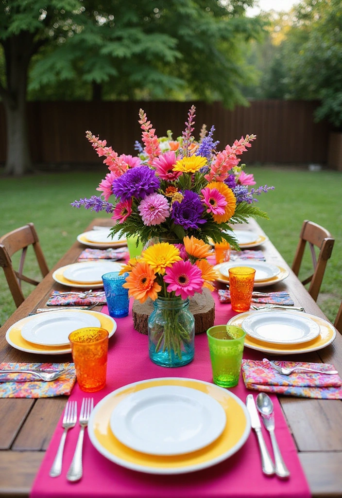 15 Stunning Summer Tablescapes That'll Make Your Guests Say 'Wow!' - 4. Bold and Bright