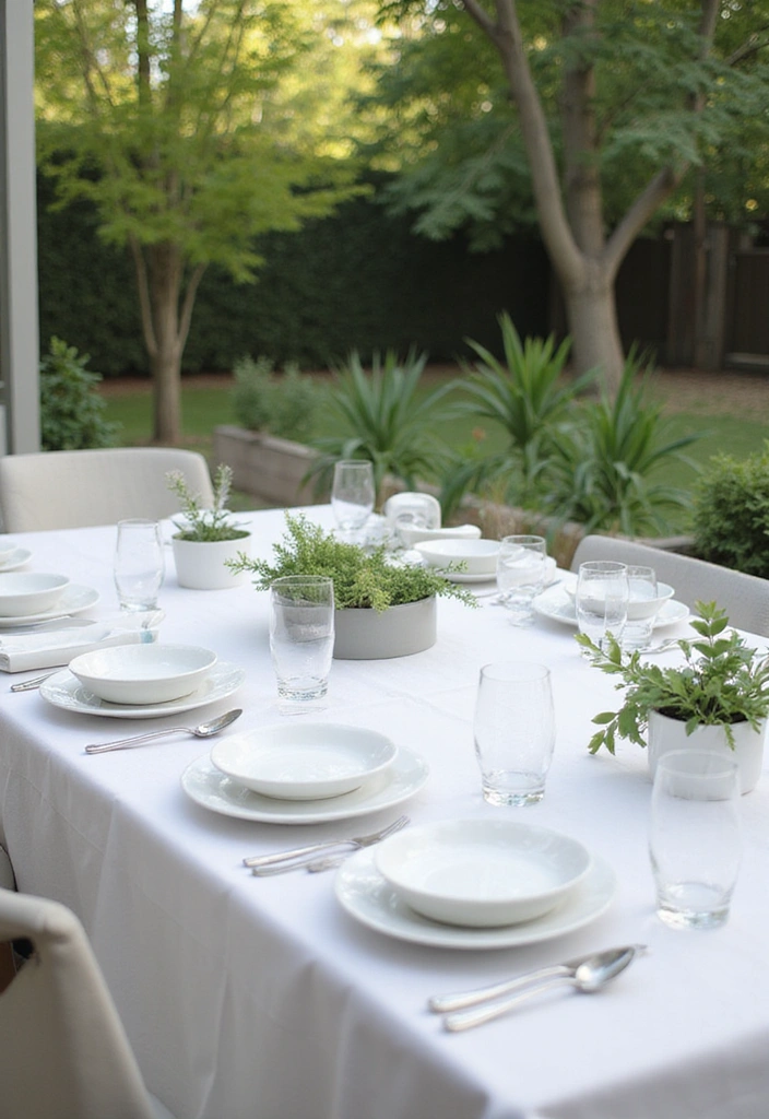 15 Stunning Summer Tablescapes That'll Make Your Guests Say 'Wow!' - 5. Minimalist Chic